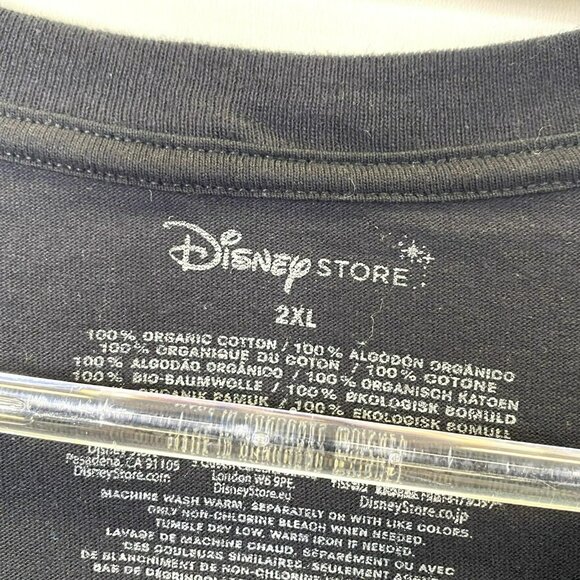 Disney Store Graphic T Shirt Womens Plus Size 2XL Maleficent Black V-Neck NWT - Picture 2 of 4